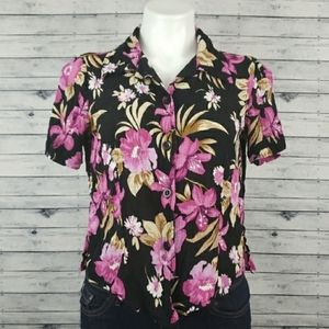 Vintage 90s White Stag Open Back Hawaiian Shirt